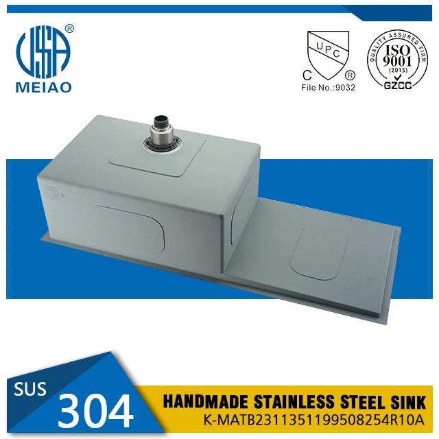 Top Mount Sus304 Kitchen Sink With Drainboard