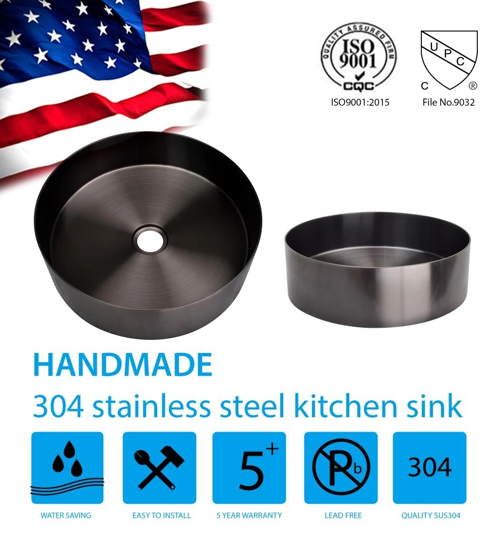 Round Stainless Steel Bathroom Basin