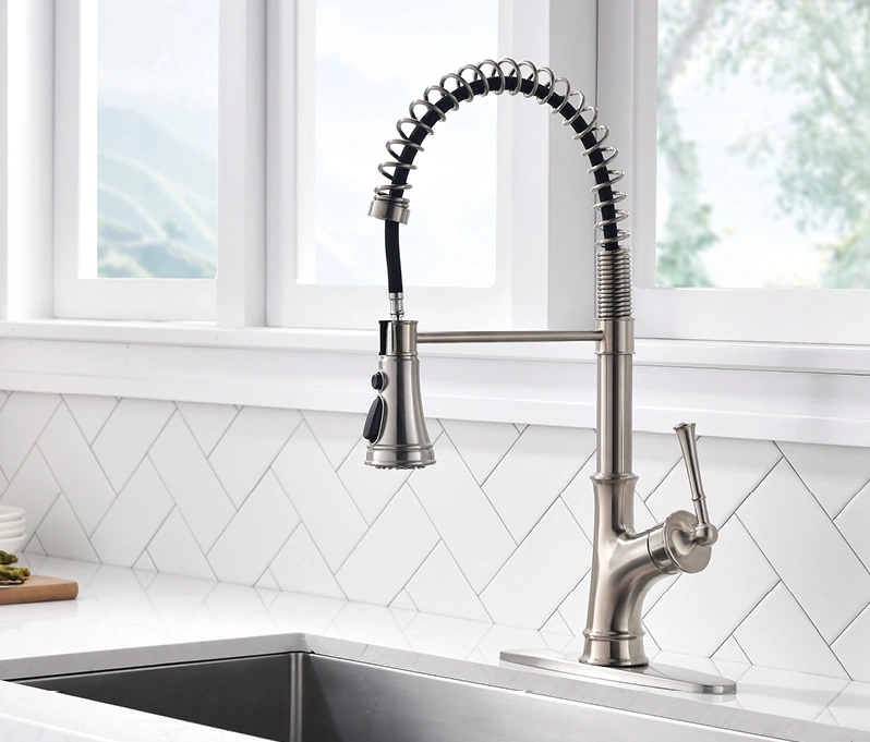 Solid Stainless Steel Kitchen Faucet
