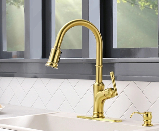 Polished Brass Vessel Sink Faucet