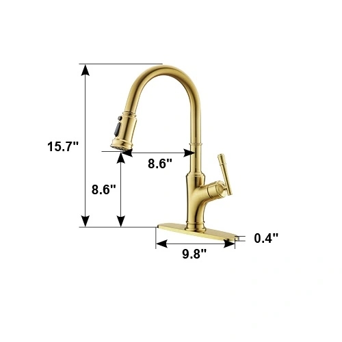 Polished Brass Vessel Sink Faucet