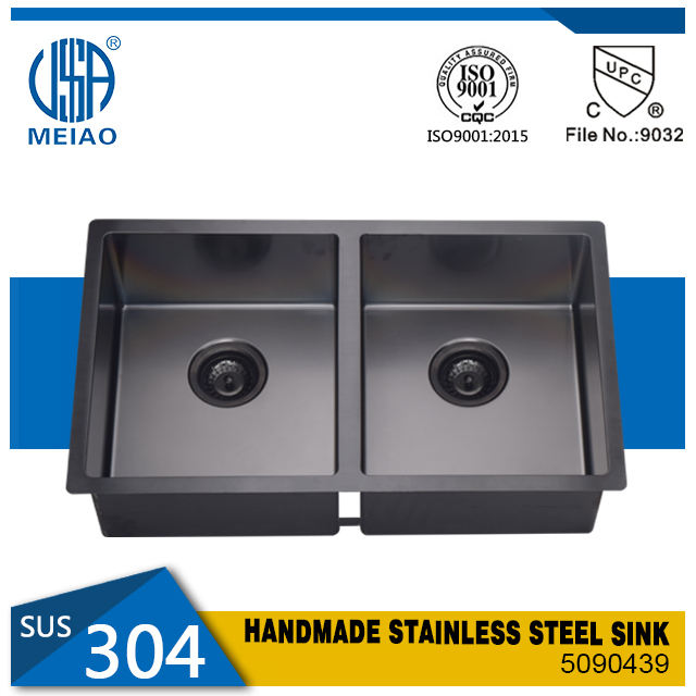 SUS304 Double Equal Bowl Kitchen Sink